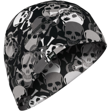 Zan All Over Skull Beanie, Clothing Accessories - Fat Skeleton UK