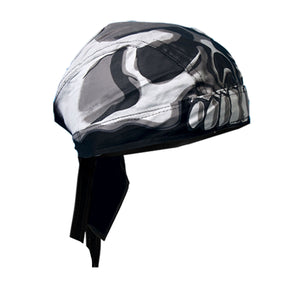 White Skull Pre-Tied Zandana - Bandana, Clothing Accessories - Fat Skeleton UK