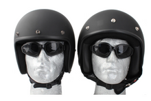 Matt Black with Orange Stripe Daytona Low Profile D.O.T. Open Face Helmet - NOT UK ROAD LEGAL