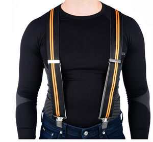 Black with Orange Stripe Rider Braces Riggers by Oxford Products