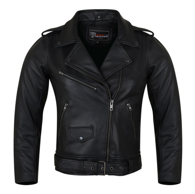 Ladies Premium Leather Brando Motorcycle Jacket by Vance Leathers