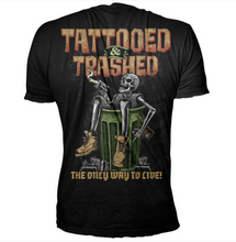 Lethal Threat Tattooed & Trashed Biker T Shirt