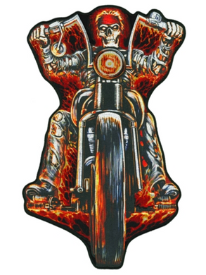 Large Skeleton Rider Sew on Patch