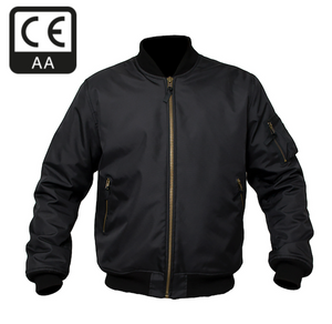 ARMR Kevlar lined BLACK Bomber Jacket with Elbow & Shoulder armour