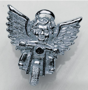 Guardian Angel Silver Pin Badge