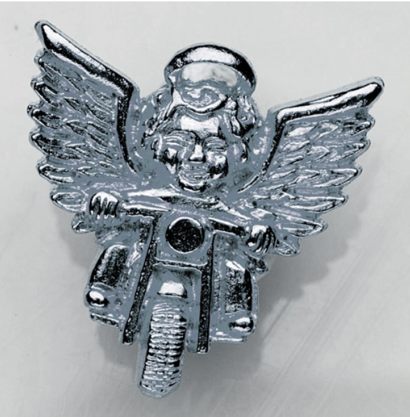 Guardian Angel Silver Pin Badge