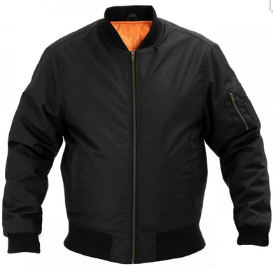 Kevlar lined Black Bomber Jacket with Elbow, Shoulder armour 7XL