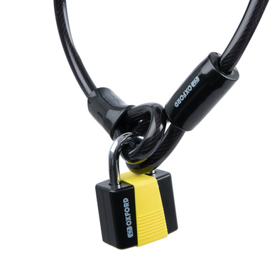 Oxford Loop Lock10 Hooped Cable + Padlock 10mm x 1.8m