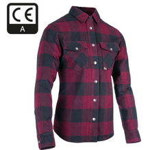 Ladies 'Kickback 2' Red Check Riding Shirt with Kevlar reinforcements & CE Armour by Oxford Products