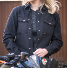 Ladies 'Kickback 2'Black Riding Shirt with Kevlar reinforcements & CE Armour by Oxford Products