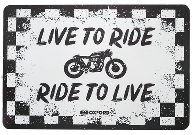 Live To Ride Garage Metal Sign