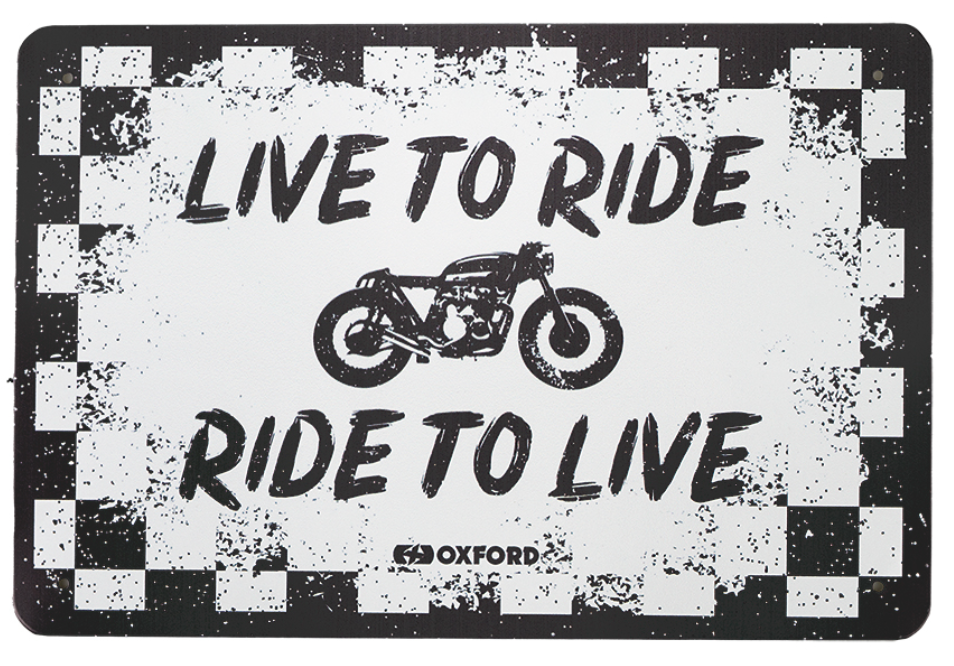 Live To Ride Garage Metal Sign