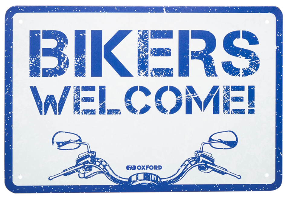 Bikers Welcome Garage Metal Sign