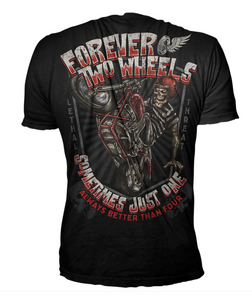 Lethal Threat Forever Two Wheels Biker T Shirt