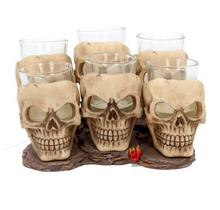 Six Shooter Skulls Shot Glasses