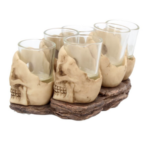 Six Shooter Skulls Shot Glasses