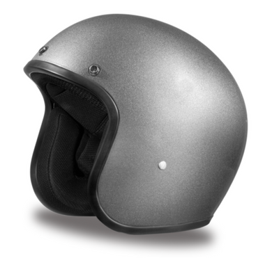 Silver Metallic- Daytona Low Profile  D.O.T. Open Face Helmet