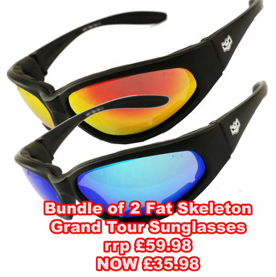 Fat Skeleton Grand Tour G Tech Lens Sunglasses Bundle