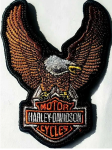 Harley Davidson EMB328392 Upwing Eagle Patch Small Brown