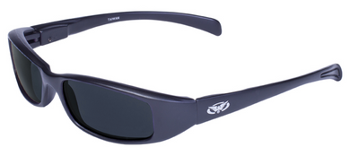 Global Vision New Attitude Super Dark Lens Retro Style Biker Wraps