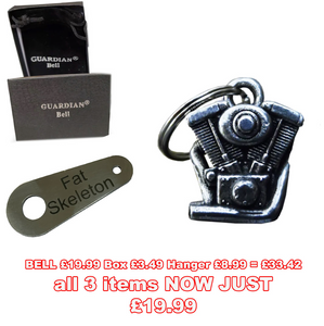 3D V Twin Engine Bell Guardian Angel Bell plus Gift Box & Hanger