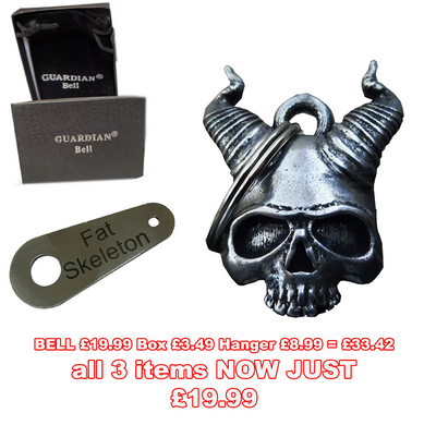 3D Hell Skull Bell Guardian Angel Bell plus Gift Box & hanger