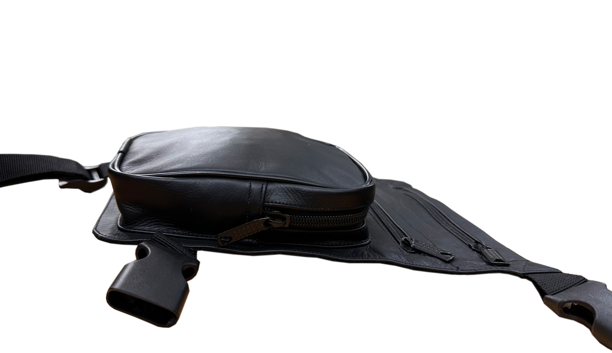 Fat Skeleton Rider Leather Leg Waist Bag