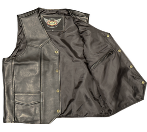 Western Style Leather Waistcoat by Fat Skeleton