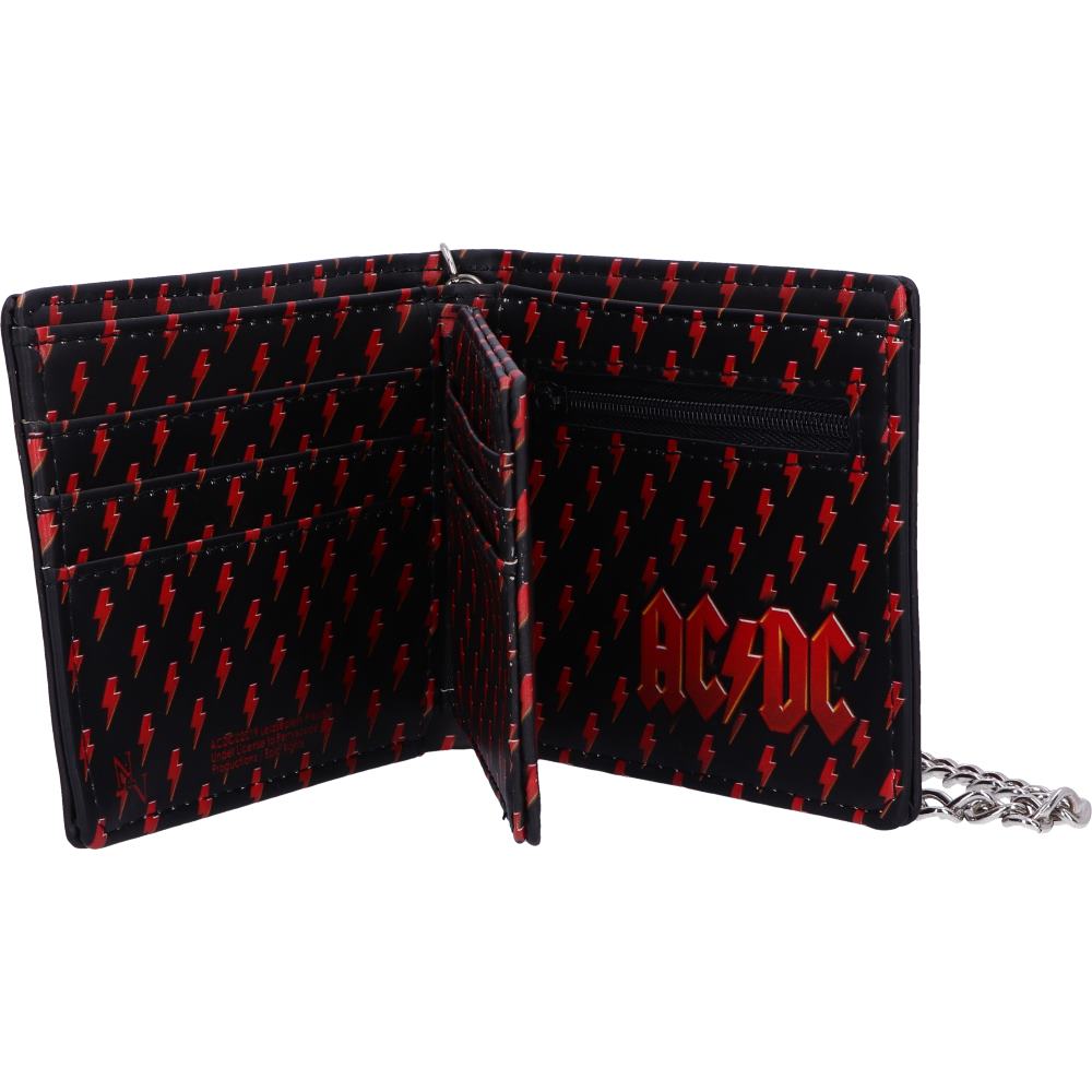 AC DC Wallet with security chain | Fat Skeleton UK
