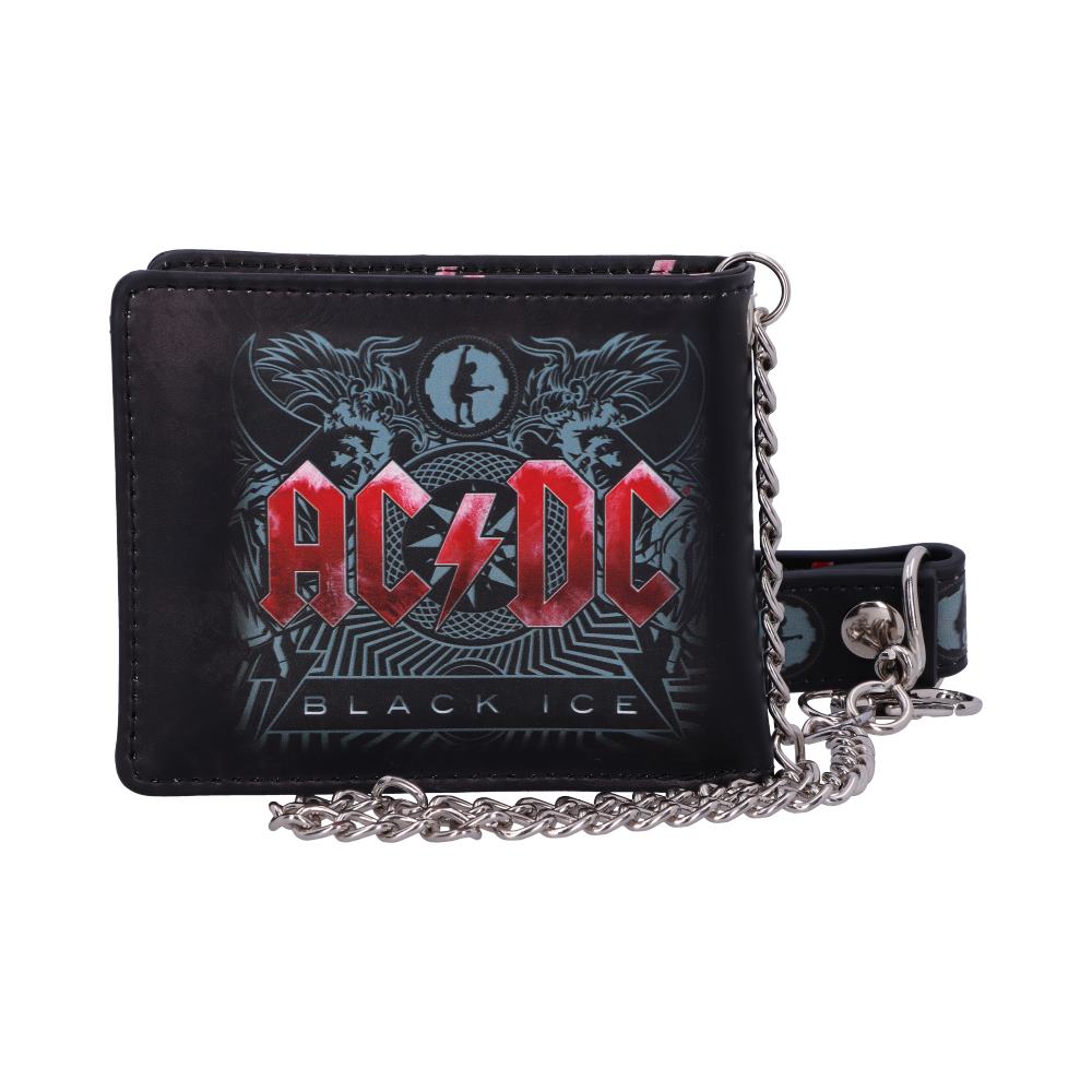 AC DC Black Ice Wallet with security chain | Fat Skeleton UK