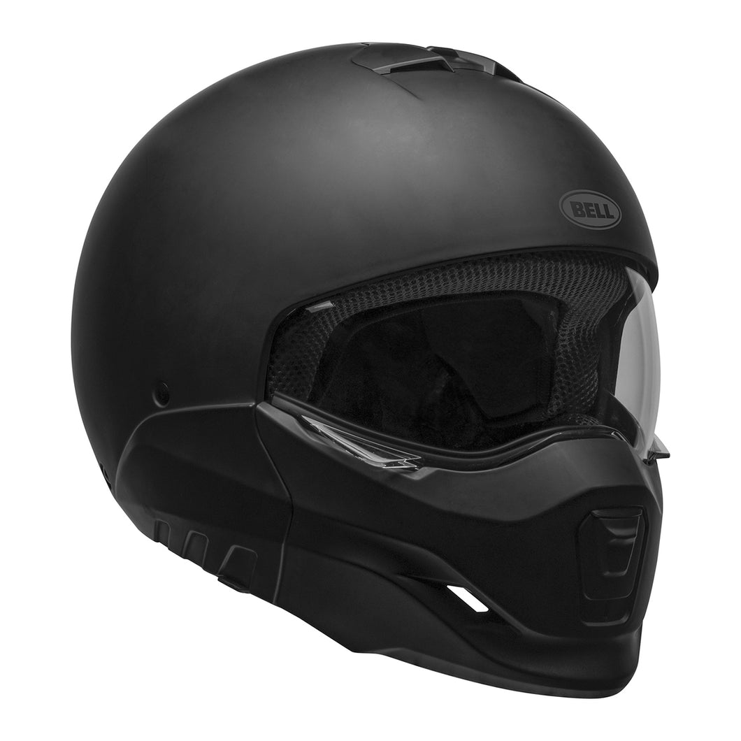 Bell Broozer Hemet Full / Open Face Matt Black Cruiser Helmet, Open Face Helmets - Fat Skeleton UK