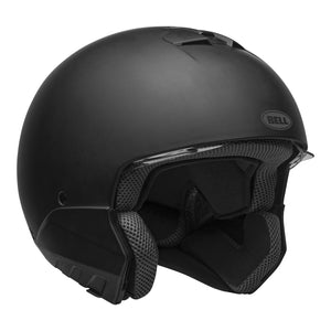 Bell Broozer Hemet Full / Open Face Matt Black Cruiser Helmet, Open Face Helmets - Fat Skeleton UK