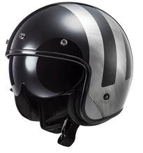 LS2 BOB Low Profile Lines Jeans ECE approved Open Face Helmet with drop down visor