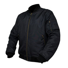 ARMR Kevlar lined BLACK Bomber Jacket with Elbow & Shoulder armour