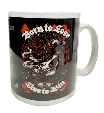 Fat Skeleton Born to Lose-Live to Win Mug