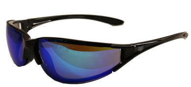 Chopper Style Blue G TECH lens Biker Wraps by Fat Skeleton, Eyewear - Fat Skeleton UK