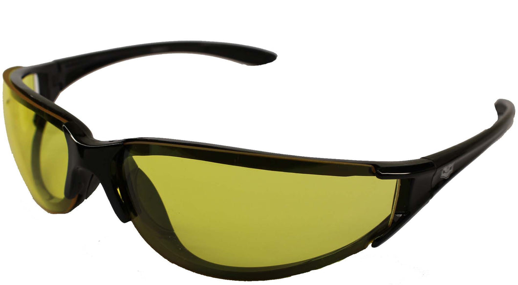 JuicyOrange Men's Biker Yellow Lens Sunglasses – Motorcycle Riding Glasses – UV400, Polycarbonate