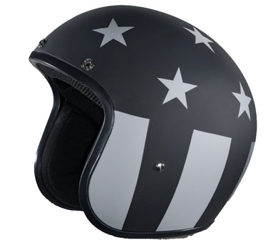 Stealth Captain America - Daytona Matt Low Profile D.O.T. Open Face Helmet