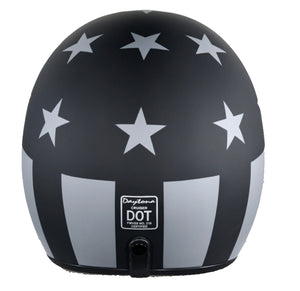 Stealth Captain America - Daytona Matt Low Profile D.O.T. Open Face Helmet