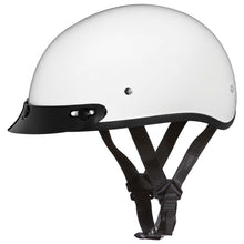 Daytona Helmets Gloss White Skull Cap DOT Helmet & Peak, Open Face Helmets - Fat Skeleton UK