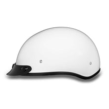 Daytona Helmets Gloss White Skull Cap DOT Helmet & Peak, Open Face Helmets - Fat Skeleton UK