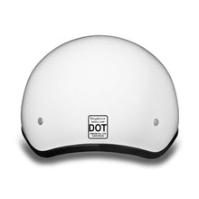 Daytona Helmets Gloss White Skull Cap DOT Helmet & Peak, Open Face Helmets - Fat Skeleton UK
