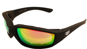 Global Vision Rider Plus Safety Glasses - Yellow Lens With Foam Padding, Black Frame
