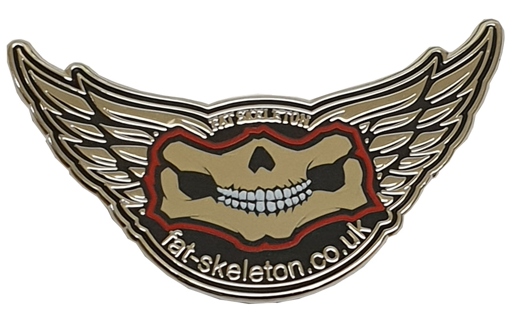 Fat Skeleton Enamel Pin Badge, Lifestyle Accessories - Fat Skeleton UK