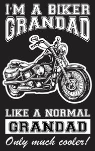 Biker Grandad T Shirt, Mens Clothing - Fat Skeleton UK