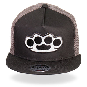 Hardcore Knuckle Duster Mesh Back Trucker Cap, Clothing Accessories - Fat Skeleton UK