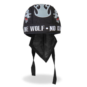 Lone Wolf  Pre-Tied Zandana - Bandana, Clothing Accessories - Fat Skeleton UK