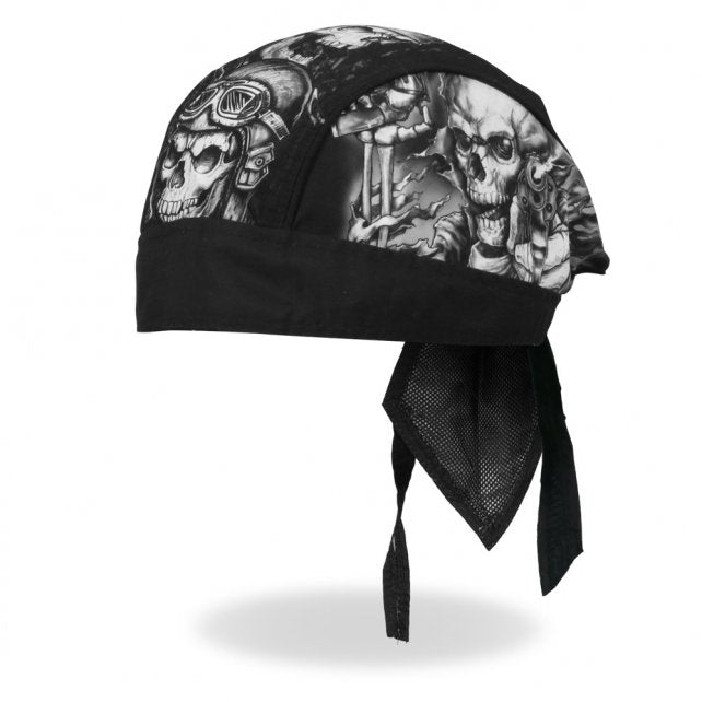 5 Smokin' Skulls Skull Pre-Tied Zandana - Bandana, Clothing Accessories - Fat Skeleton UK
