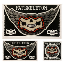 Fat Skeleton Grinning Skull & Wing 3D Flexi Decal Sticker, Lifestyle Accessories - Fat Skeleton UK