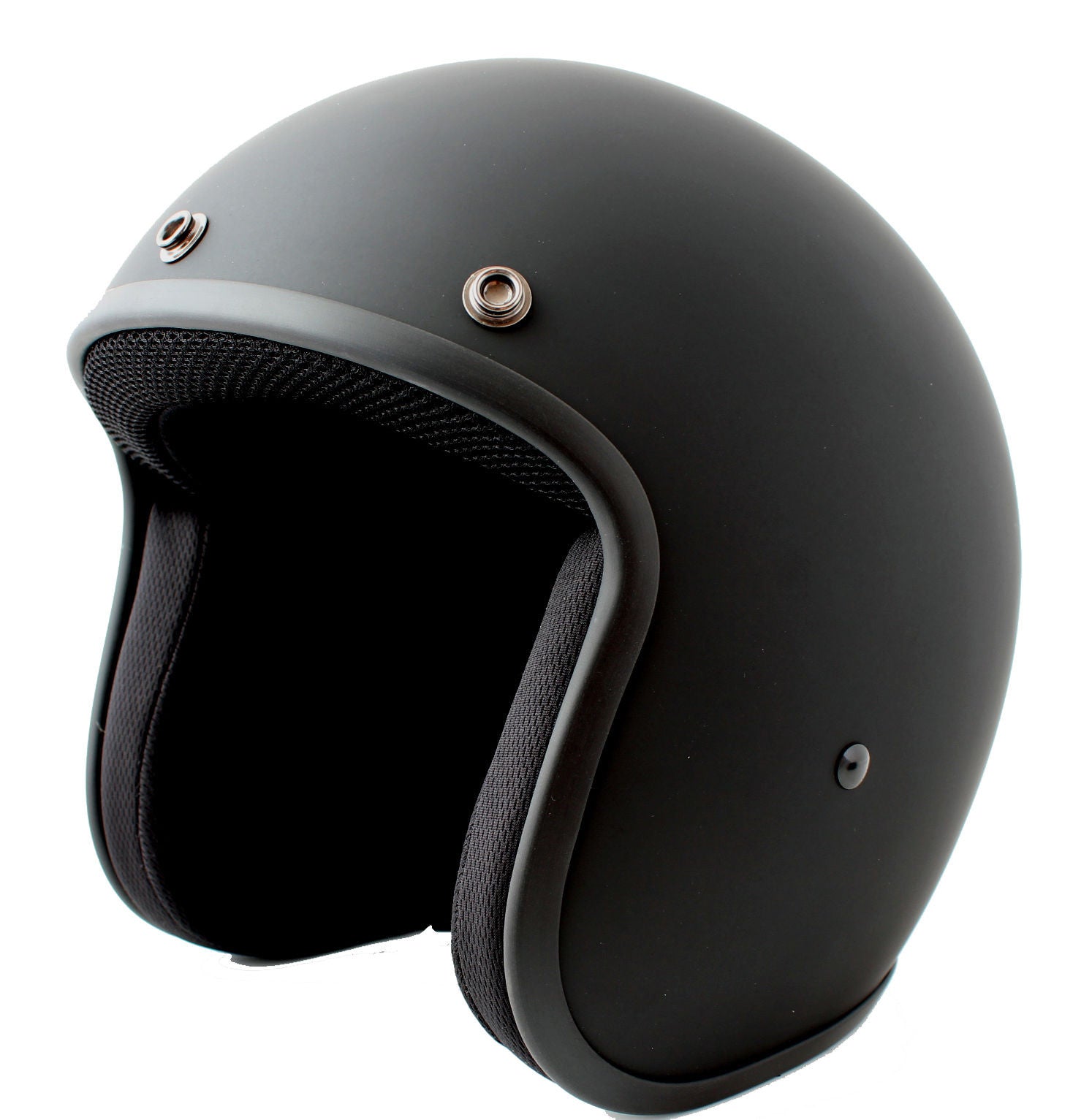 Matt Black Daytona Low Profile Open Face Helmet -NOT UK Road Legal